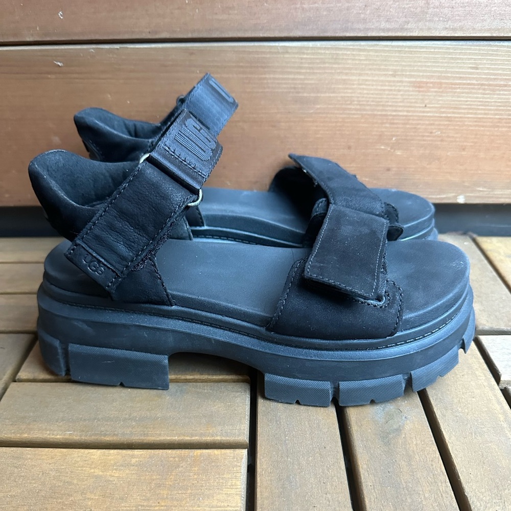 COPY - UGG Ashton Black Platform Sandal Size 8